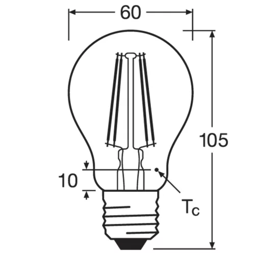 2x Dekoratív LED izzó E27 A60 5.9W = 48W 600lm 2700K Meleg 320° Izzószálas OSRAM