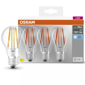   3PAK LED izzó E27 A60 CL 11W = 100W 1521lm 4000K Semleges 300° Izzószál OSRAM ALAP