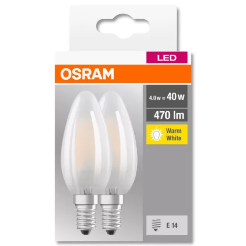 2db LED izzó E14 B35 4W = 40W 470lm 2700K  300° OSRAM