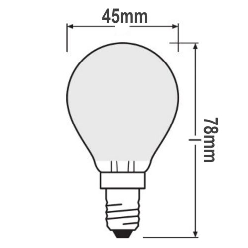 3db LED izzó Gömb E14 P45 4W = 40W 470lm 2700K  OSRAM