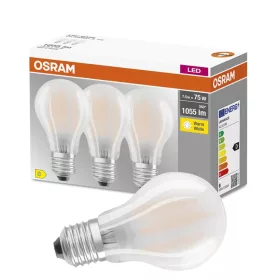   3db LED izzó E27 A60 7,5W = 75W 1055lm 2700K  300°-os izzószál OSRAM