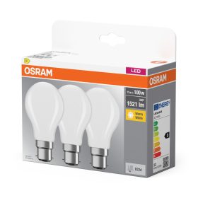   3x LED izzó A60 B22d 11W = 100W 1521lm 2700K Meleg 320°-os foglalat Osram