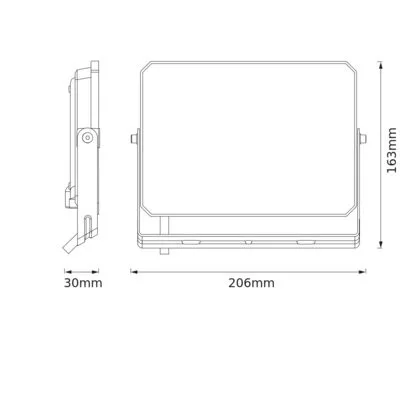LED reflektor halogén kültéri spotlámpa 50W 6500K 4500lm IP65 reflektor LUX OSRAM