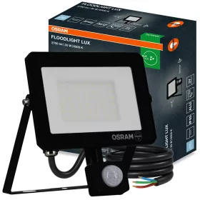  LED Halogén Reflektor Kültéri Spotlámpa 30W 6500K 2700lm IP65 Mozgás- és Alkonyérzékelővel SENSOR FLOODLIGHT LUX OSRAM