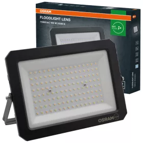   Kültéri LED reflektor 100W 11000lm 6500K hideg fehér IP65 szürke Lens Osram