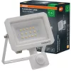 Kültéri LED reflektor mozgás- és alkonyérzékelővel 10W 1100lm 4000K semleges fehér IP65 fehér Lens Osram