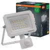 Kültéri LED reflektor mozgás- és alkonyérzékelővel 20W 2000lm 3000K meleg fehér IP65 fehér Lens Osram