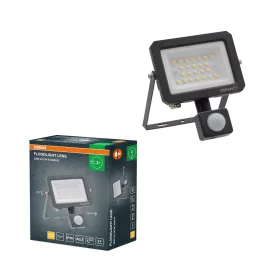   Kültéri LED reflektor mozgás- és alkonyérzékelővel 20W 2000lm 3000K meleg fehér IP65 szürke Lens Osram