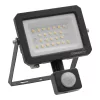 Kültéri LED reflektor mozgás- és alkonyérzékelővel 20W 2000lm 3000K meleg fehér IP65 szürke Lens Osram