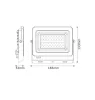 Kültéri LED reflektor 30W 3300lm 4000K semleges fehér IP65 fehér Lens Osram