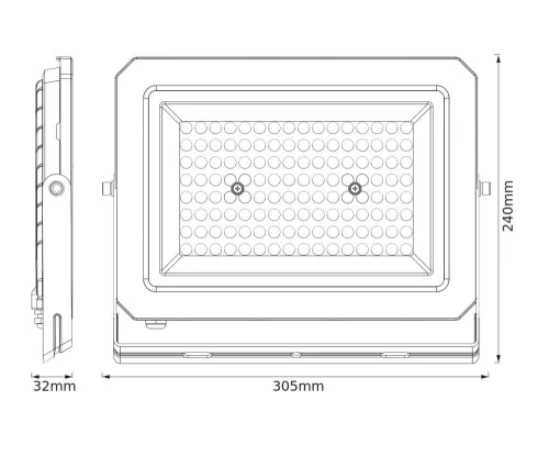Kültéri LED reflektor 100W 11000lm 4000K semleges fehér IP65 fehér Lens Osram