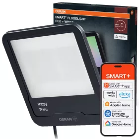   Kültéri LED reflektor 100W 8000lm 3000K RGB meleg fehér IP65 szürke SMART Matter WiFi Floodlights Osram
