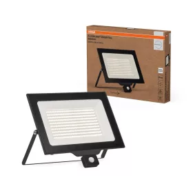  LED Reflektor Kültéri Reflektor 200W 20000lm 4000K 110° Fekete IP44 Mozgás- és Alkonyérzékelővel Essentials Reflektorok Érzékelő Osram