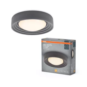   LED mennyezeti lámpa, felületre szerelhető, 18W, 1500lm, 3000K, meleg, 116°, szürke, szabályozható fényerővel, Orbis Concrete, Osram