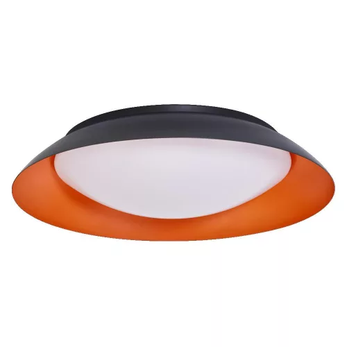 LED mennyezeti lámpa, felületre szerelhető, 45W, 2200lm, 3000K, meleg, 120°, fekete, sárga, szabályozható fényerővel, Orbis Plate, Osram