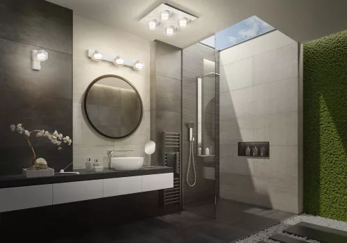 Mennyezeti lámpa, felületre szerelhető spotlámpa, 22W, 1400lm, 3000-4000K, semleges, 115° fehér, IP44, Orbis Flame, Osram