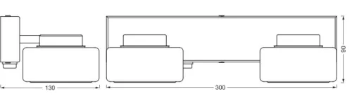 Mennyezeti lámpa, felületre szerelhető spotlámpa, 11W, 700lm, 3000-4000K, semleges, 115°, króm, IP44, Orbis Flame, Osram