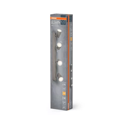 Mennyezeti lámpa spotlámpa GU10 17.2W 840lm 2700K Meleg 36° Szürke spotlámpa Körteszínű Osram