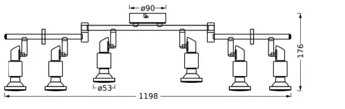 Mennyezeti lámpa spotlámpa GU10 20.4W 1380lm 2700K Meleg fehér 36° Szabályozható spotlámpa Osram