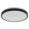 LED fürdőszobai mennyezeti lámpa, felületre szerelhető, 18W, 1150lm, 3000-4000K, semleges, 110°, fekete, fürdőszobai mennyezetre, CCT, IP44, Osram