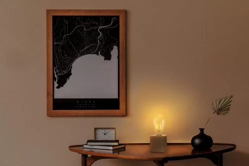 Asztali lámpa, dekoratív világítótest, E27, 2,5 W, 220 lm, 2400 K, meleg, 300°, barna, Vintage 1906, Osram, asztali lámpatest