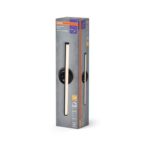 LED Éjszakai Fény Mágneses 1.8W 100lm 3000K Meleg 118° Újratölthető Fekete Szabályozható Nightlux Osram