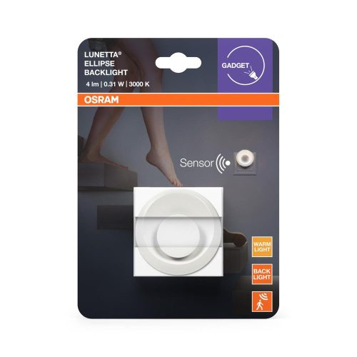 Lunetta Osram éjszakai spotlámpa foglalattal 0.31W 4lm 3000K Meleg 135° fehér mozgás- és alkonyérzékelővel