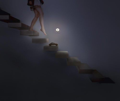 Lunetta Osram éjszakai spotlámpa foglalattal 0.31W 4lm 3000K Meleg 135° fehér mozgás- és alkonyérzékelővel