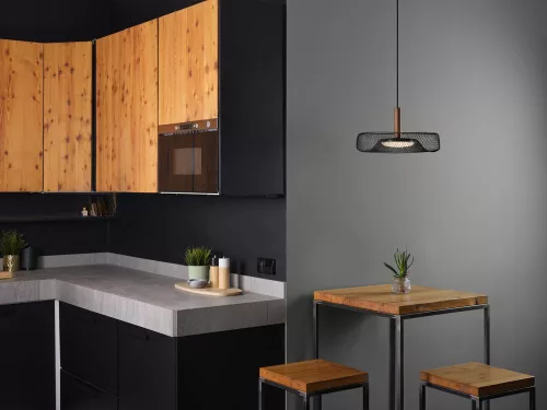 Függesztett mennyezeti lámpa 18,5 W 1160 lm 3000 K meleg 110° fekete dekor háló Osram