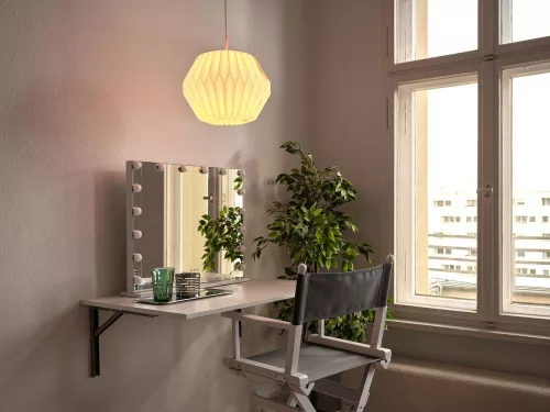 Dekoratív E27 fehér dekorpapír lámpás Osram mennyezeti függőlámpa