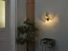 Fali lámpa, dekoratív, E27, bézs színű, rattan, lótusz, Osram