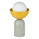 Asztali lámpa, dekoratív világítótest, E14, zöld, sárga, dekoratív tál alakú asztal, Osram