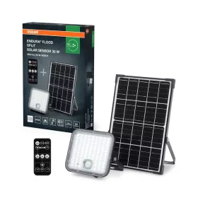   Endura Flood Osram LED reflektor kültéri 30W 4500lm 4000K 120° napelemes fekete IP65 mozgás- és alkonyérzékelővel