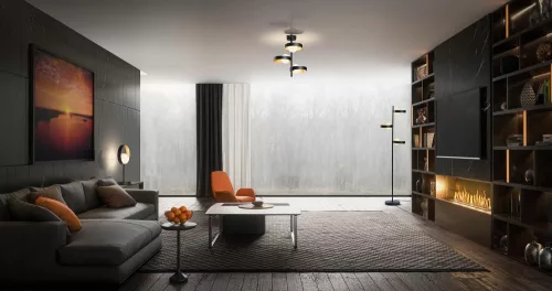 Állólámpa, álló, 3x G9, dekoratív fekete, Osram