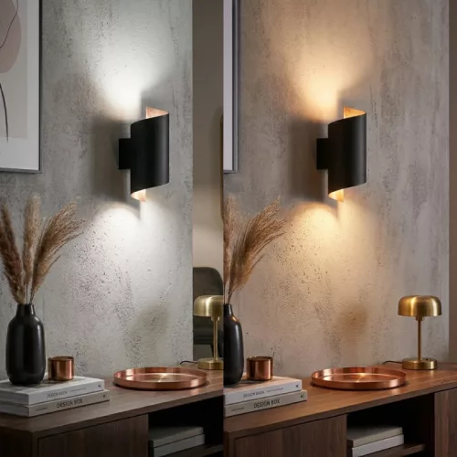 Felületre szerelhető LED fali lámpa 12W 700lm 3000-6500K CCT 120° dimmelhető fekete SMART WiFi Matter Osram