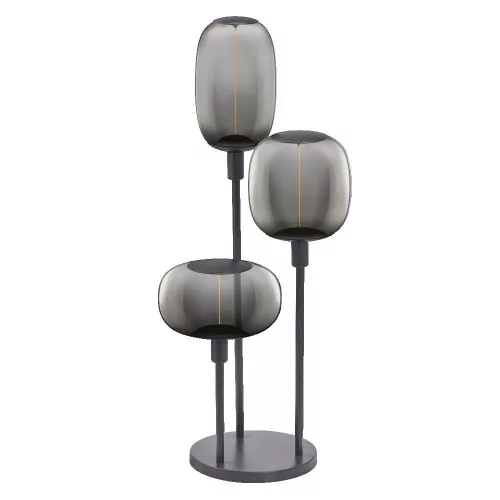 Állólámpa, 3x E27, dekoratív szürke, Osram