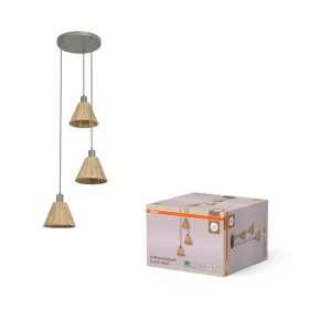   Függesztett lámpa, mennyezeti lámpatest, 3x E27, dekoratív barna zöld, Osram
