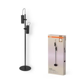 Állólámpa, 2 db GU10, dekoratív fekete, Osram