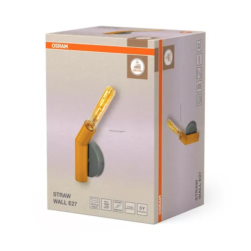 Fali lámpatest E27 Dekoratív fekete dekoráció Osram