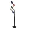 Állólámpa, 5x E14, dekoratív fekete, Osram