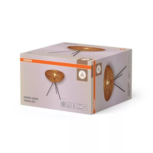 Asztali lámpa E27 Dekoratív bézs dekoráció Osram