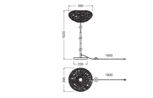 Állólámpa E27 Dekoratív bézs színű Osram