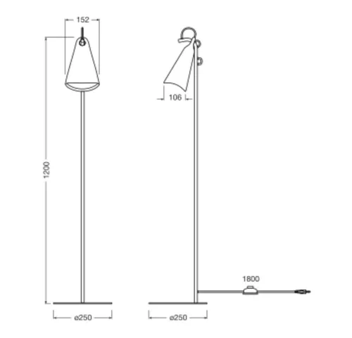 Állólámpa E27 Dekoratív fekete dekoráció Osram