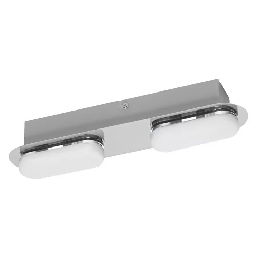 LED fürdőszobai lámpa, felületre szerelhető, 15W, 1100lm, 3000-6500K, CCT, téglalap alakú, ezüst, IP44, Smart+ WiFi, Matter Orbis, Osram