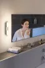 LED fürdőszobai lámpa, felületre szerelhető, 15W, 1100lm, 3000-6500K, CCT, téglalap alakú, ezüst, IP44, Smart+ WiFi, Matter Orbis, Osram