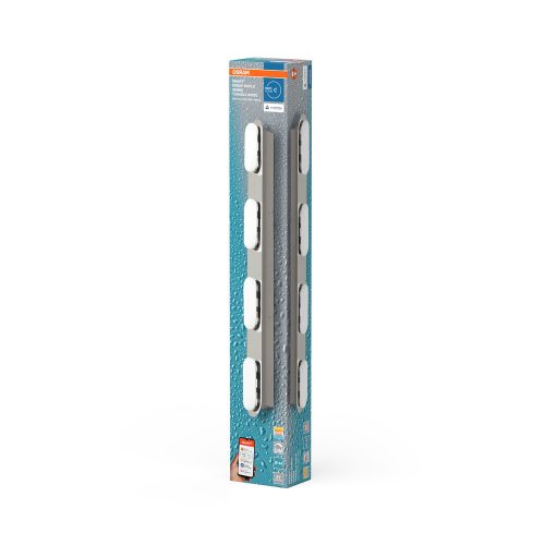 LED fürdőszobai lámpa, felületre szerelhető, 24W, 1900lm, 3000-6500K, CCT, téglalap alakú, ezüst, IP44, Smart+ WiFi, Matter Orbis, Osram
