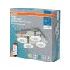 LED Fürdőszobai Lámpa Felületre Szerelhető 24W 1500lm 3000-6500K CCT Négyzet Ezüst IP44 Smart+ WiFi Matter Orbis Osram