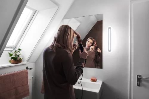 LED lámpa, felületre szerelhető fürdőszobai lámpatest, 17W, 800lm, 3000-6500K, CCT, fehér, IP44, Smart+ WiFi, Matter Orbis, Osram