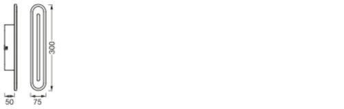 LED lámpa, felületre szerelhető fürdőszobai lámpatest, 13W, 600lm, 3000-6500K, CCT, fehér, IP44, Smart+ WiFi, Matter Orbis, Osram