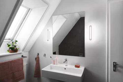 LED lámpa, felületre szerelhető fürdőszobai lámpatest, 13W, 600lm, 3000-6500K, CCT, fehér, IP44, Smart+ WiFi, Matter Orbis, Osram